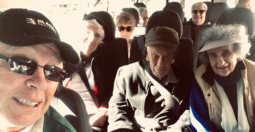 Elderly bus trip